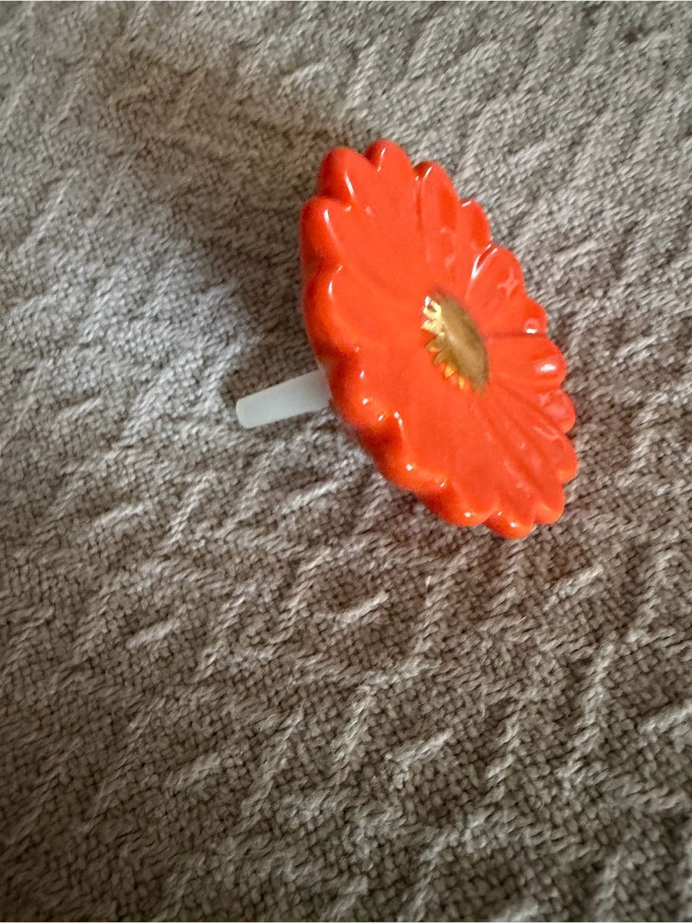 Nora James Orange Ceramic Flower  - Decorative Home Accent